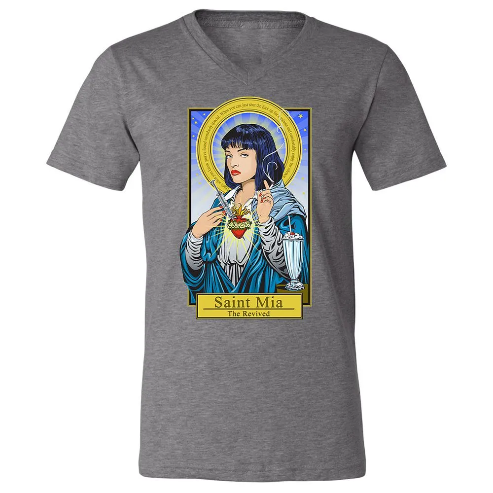 Unisex V-Neck T-Shirt - 1NZ6XVTB - Deep Heather - 13