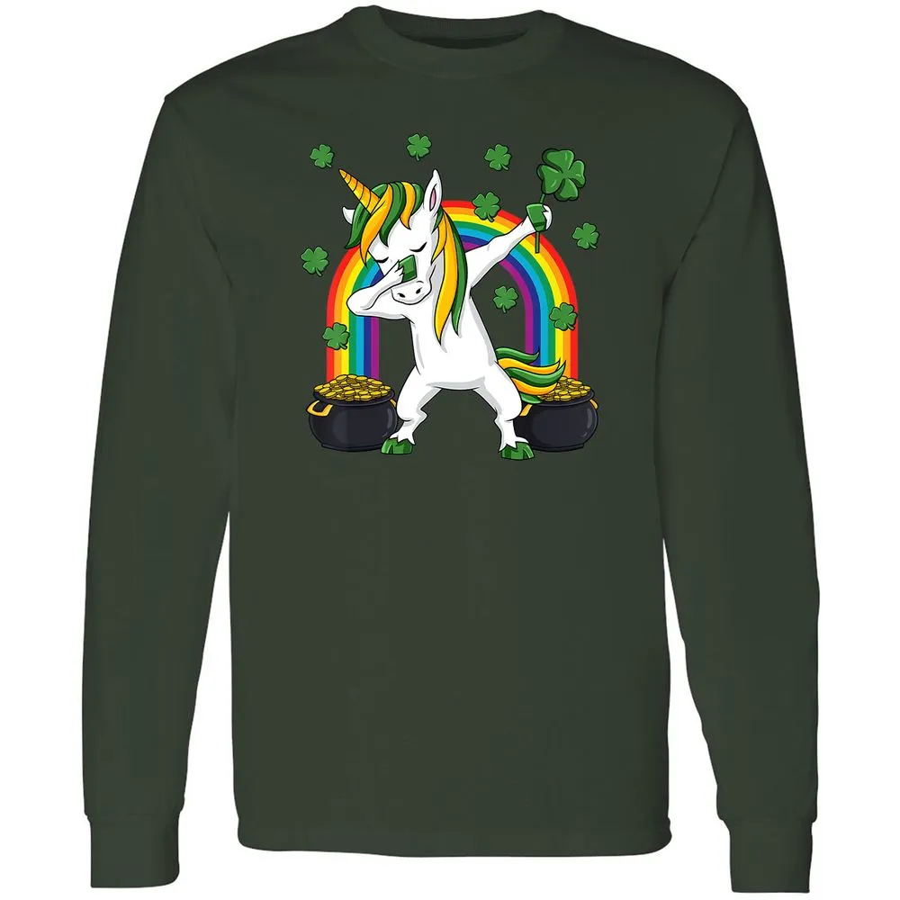 Long Sleeve T-Shirt - B6HWZQWL - Forest Green - 4