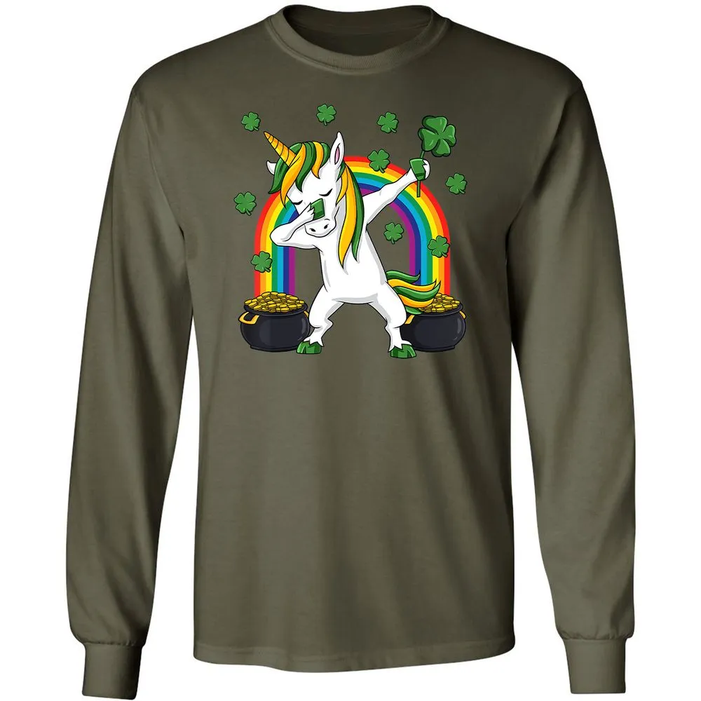 Long Sleeve T-Shirt - B6HWZQWL - Military Green - 16