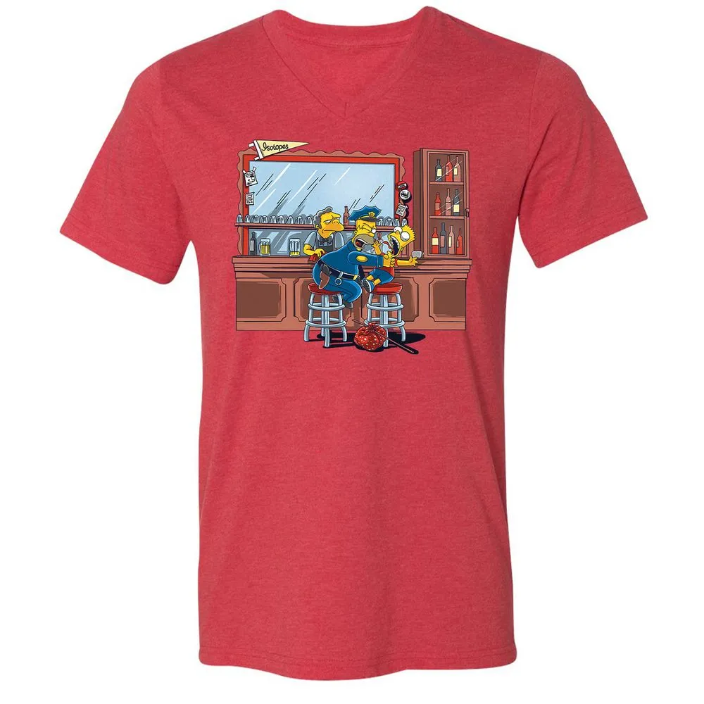 Unisex V-Neck T-Shirt - G68N91D2 - Heather Red - 16