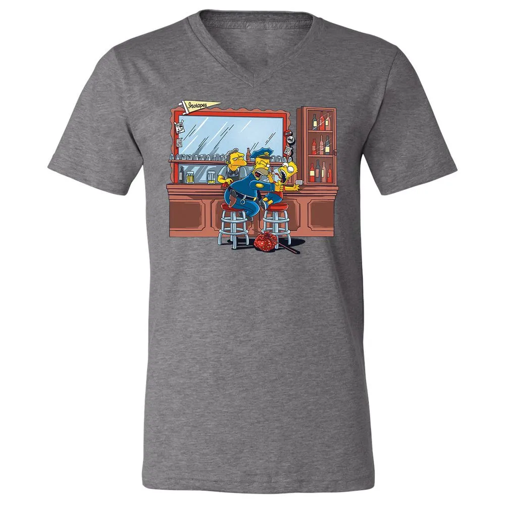 Unisex V-Neck T-Shirt - G68N91D2 - Deep Heather - 13