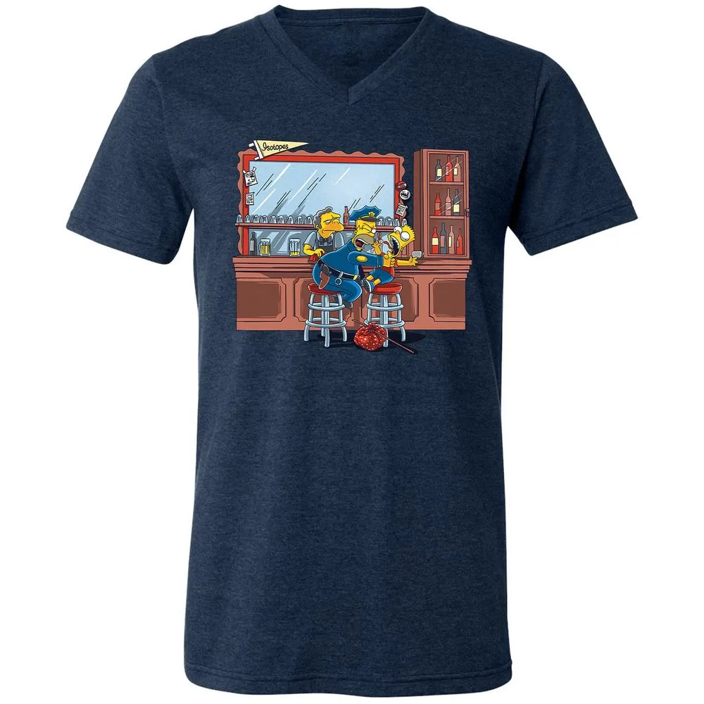 Unisex V-Neck T-Shirt - G68N91D2 - Heather Navy - 15
