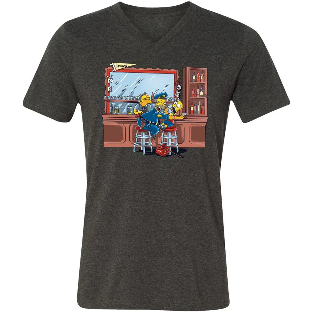 Unisex V-Neck T-Shirt - G68N91D2 - Dark Grey Heather - 8