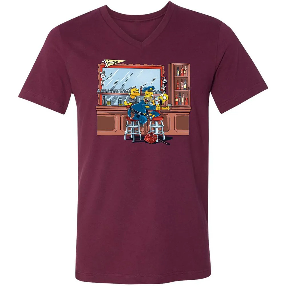 Unisex V-Neck T-Shirt - G68N91D2 - Maroon - 6