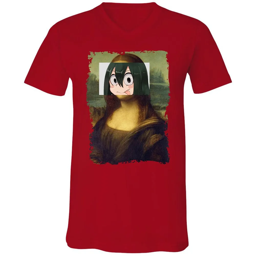 Unisex V-Neck T-Shirt - 98CW6DN1 - Red - 3