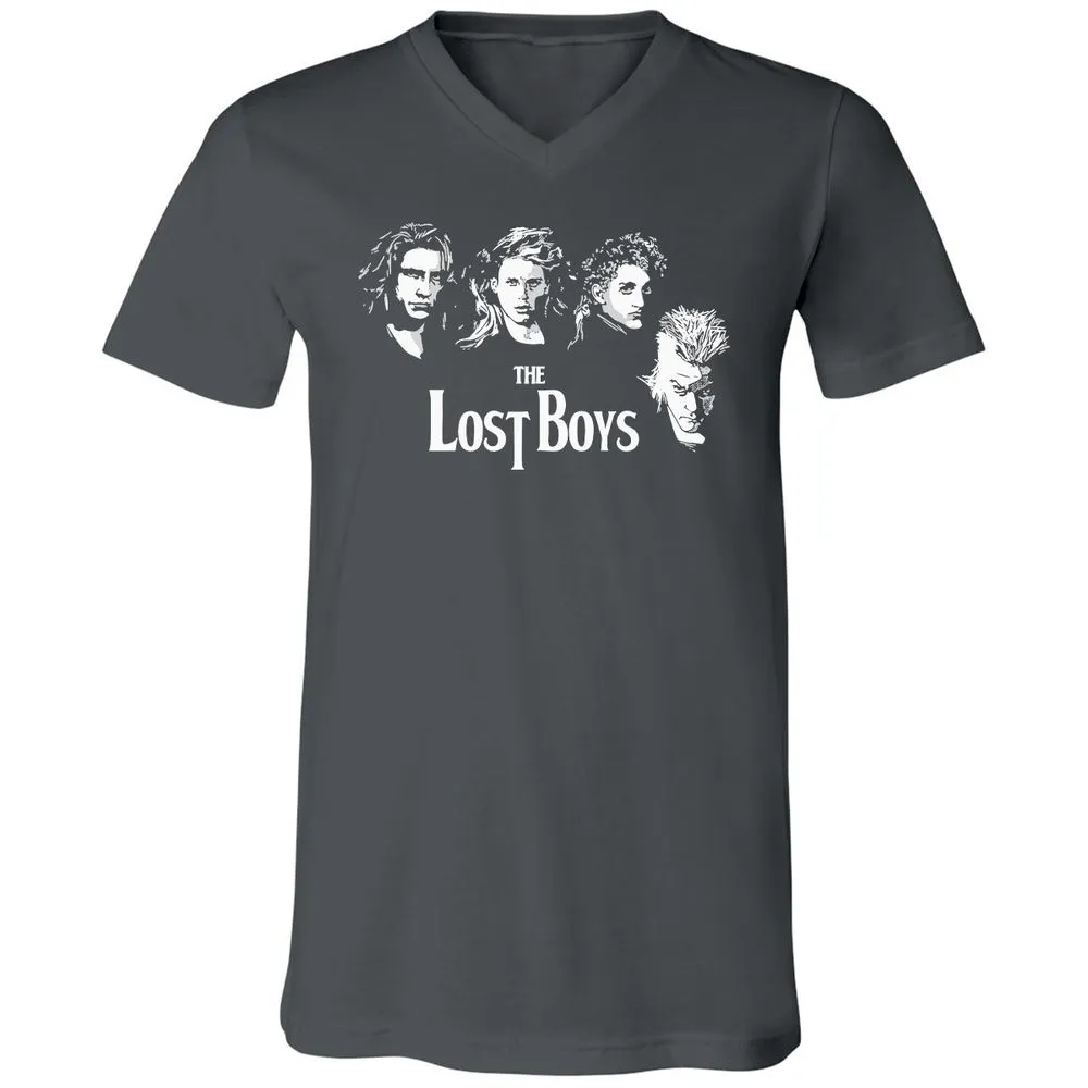 Unisex V-Neck T-Shirt - LMQCAUZQ - Asphalt - 12
