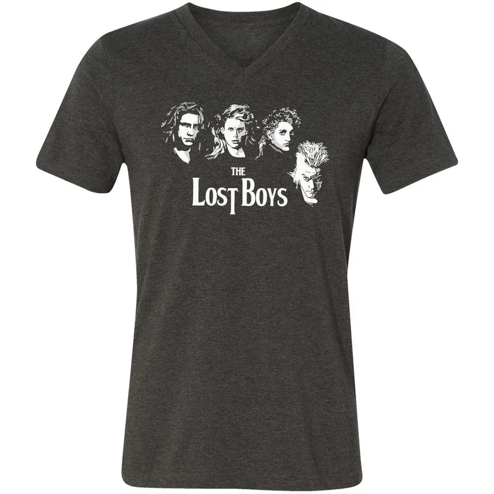 Unisex V-Neck T-Shirt - LMQCAUZQ - Dark Grey Heather - 8