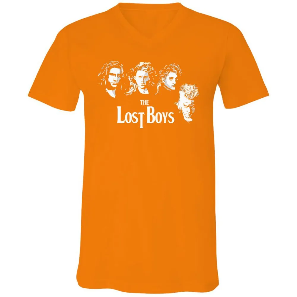 Unisex V-Neck T-Shirt - LMQCAUZQ - Orange - 11