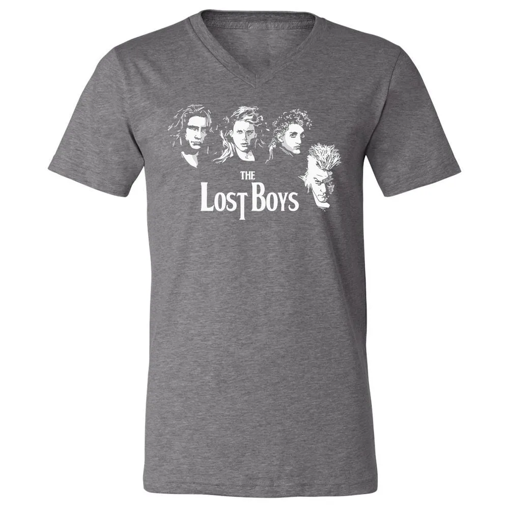 Unisex V-Neck T-Shirt - LMQCAUZQ - Deep Heather - 13
