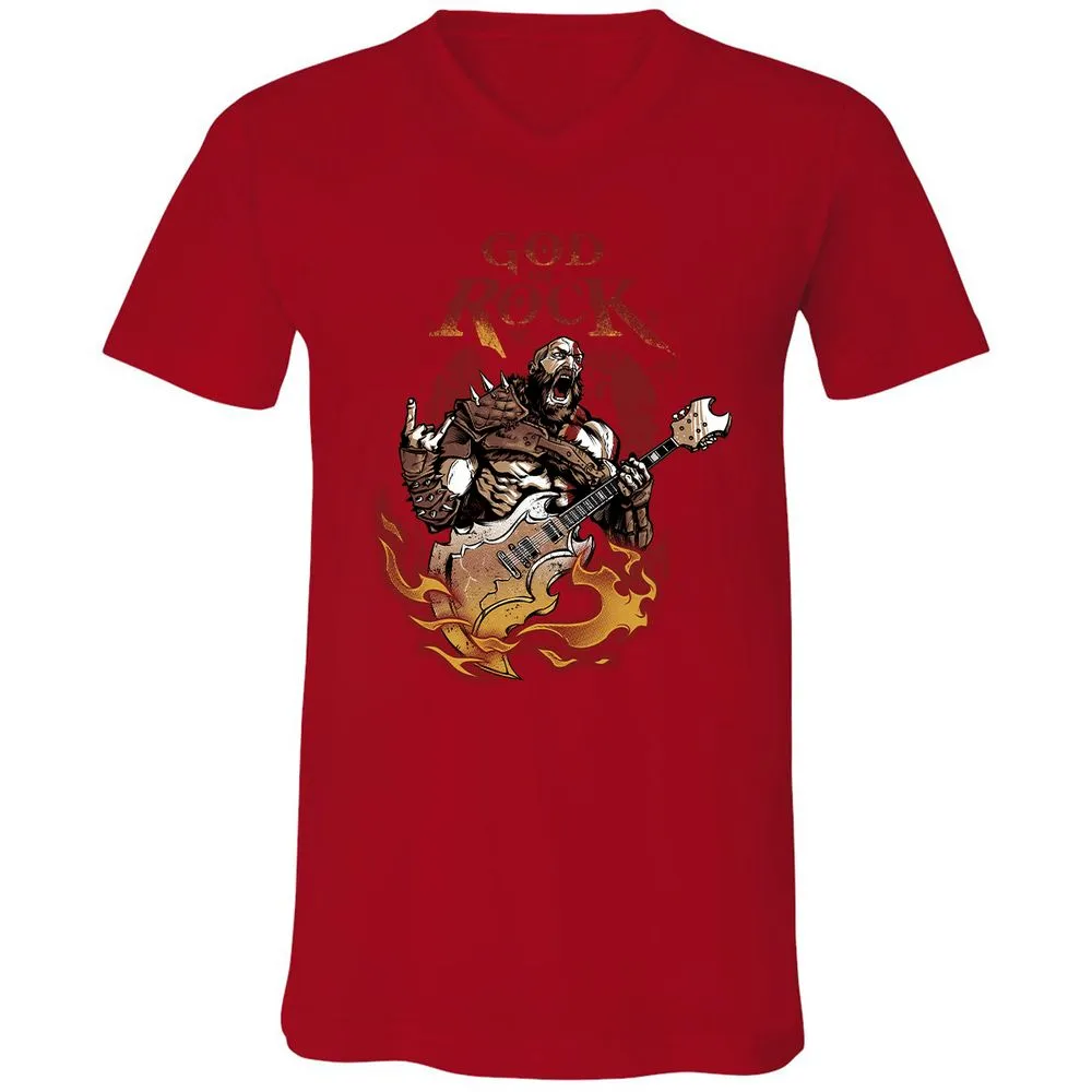 Unisex V-Neck T-Shirt - SBX6R4FP - Red - 3
