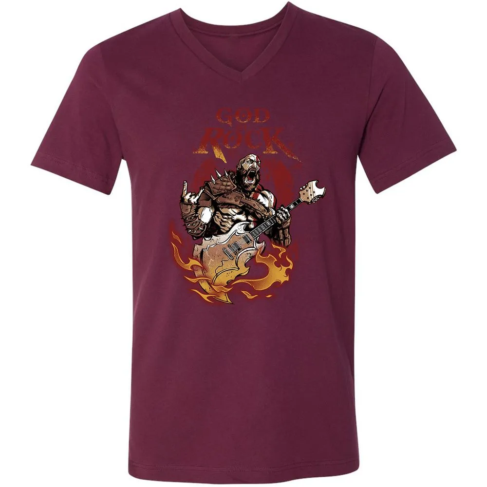 Unisex V-Neck T-Shirt - SBX6R4FP - Maroon - 6