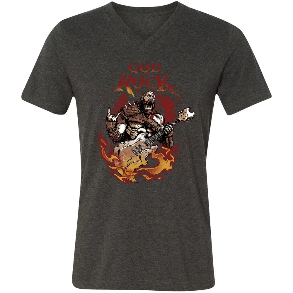 Unisex V-Neck T-Shirt - SBX6R4FP - Dark Grey Heather - 8
