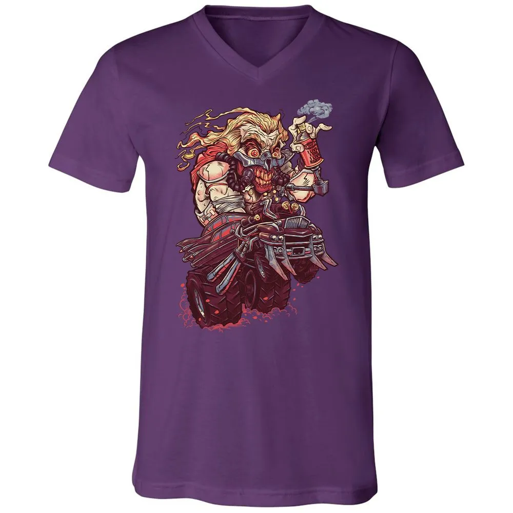 Unisex V-Neck T-Shirt - HW6J1GAG - Team Purple - 9