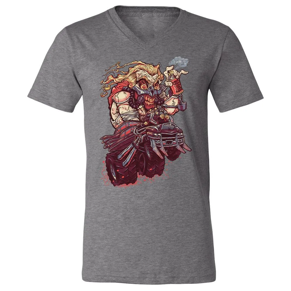 Unisex V-Neck T-Shirt - HW6J1GAG - Deep Heather - 13