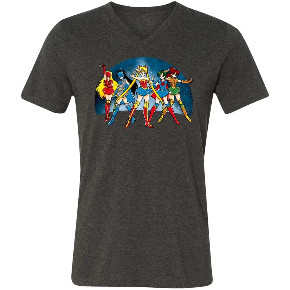 Unisex V-Neck T-Shirt - GTLCLLY7 - Dark Grey Heather - 8