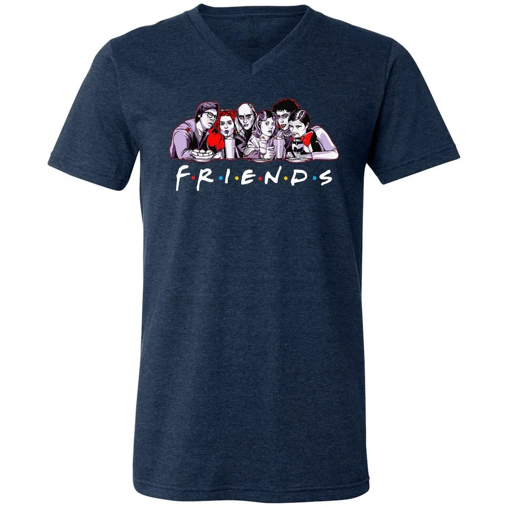 Unisex V-Neck T-Shirt - 3MB9EX6V - Heather Navy - 15