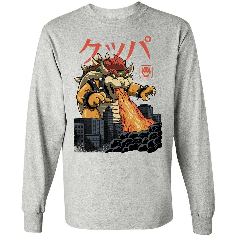 Long Sleeve T-Shirt - 99H2RZV3 - Ash - 7