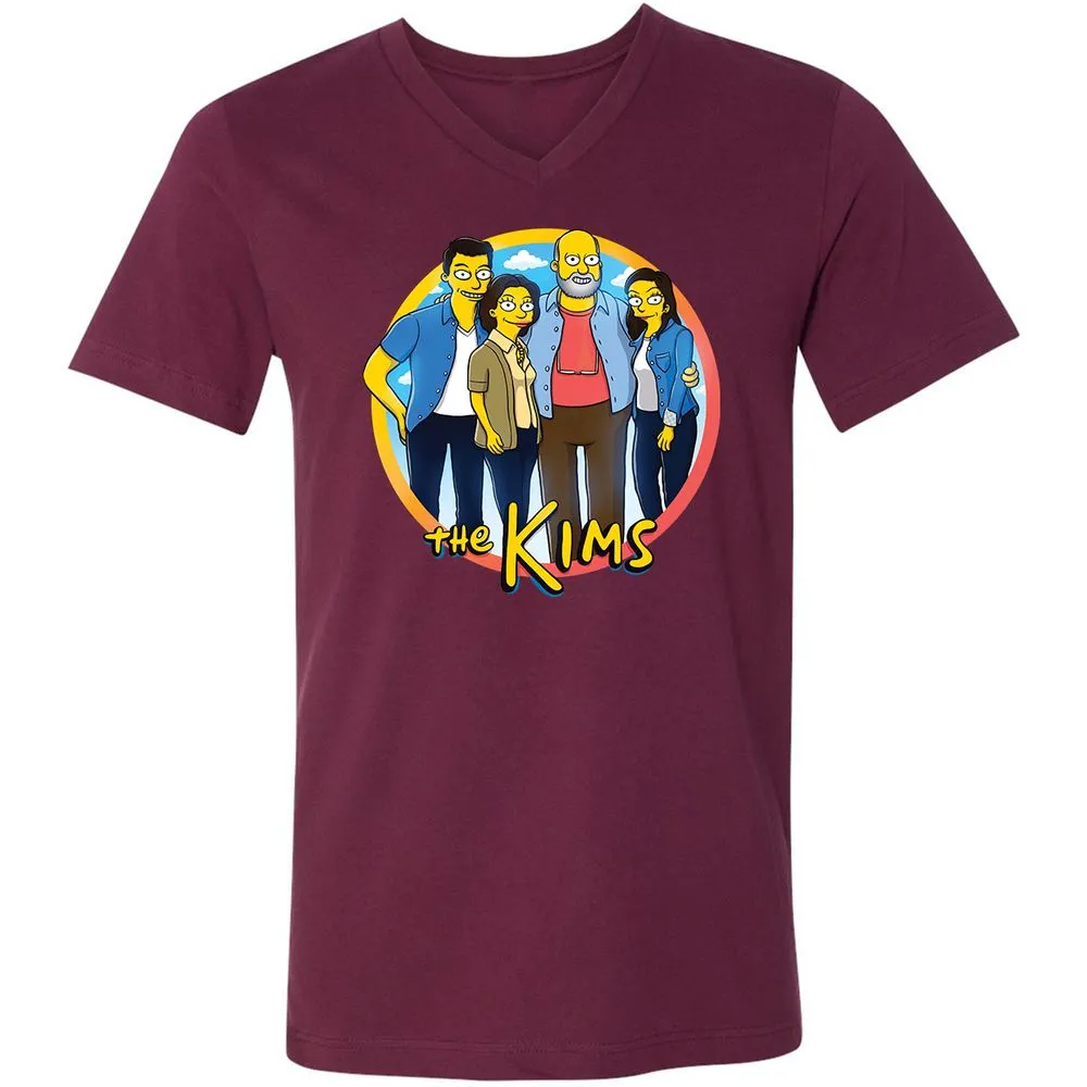 Unisex V-Neck T-Shirt - LK1MAGU7 - Maroon - 6