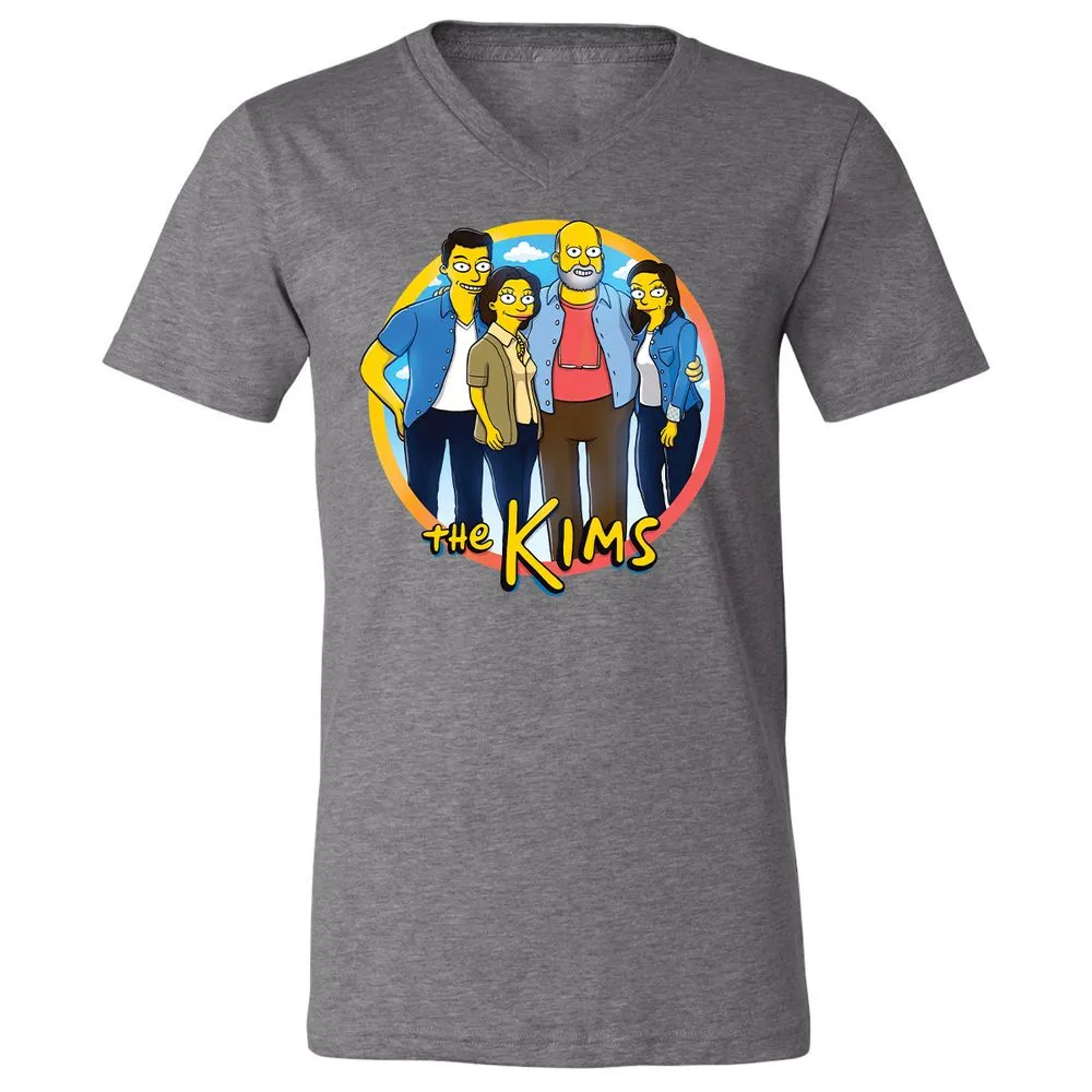 Unisex V-Neck T-Shirt - LK1MAGU7 - Deep Heather - 13