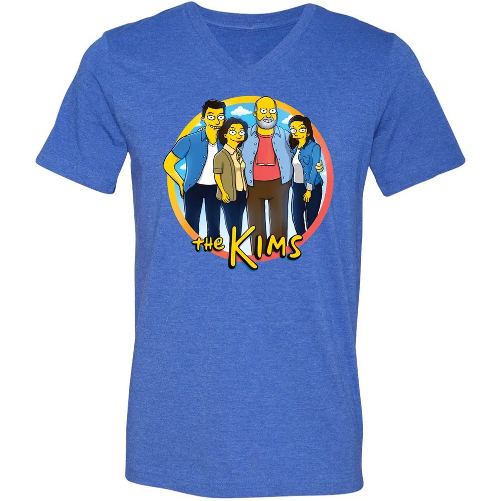 Unisex V-Neck T-Shirt - LK1MAGU7 - Heather True Royal - 14