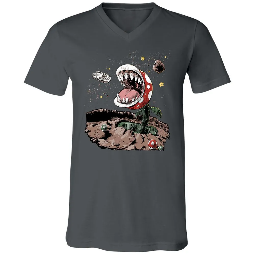 Unisex V-Neck T-Shirt - 5JBQEE7N - Asphalt - 12