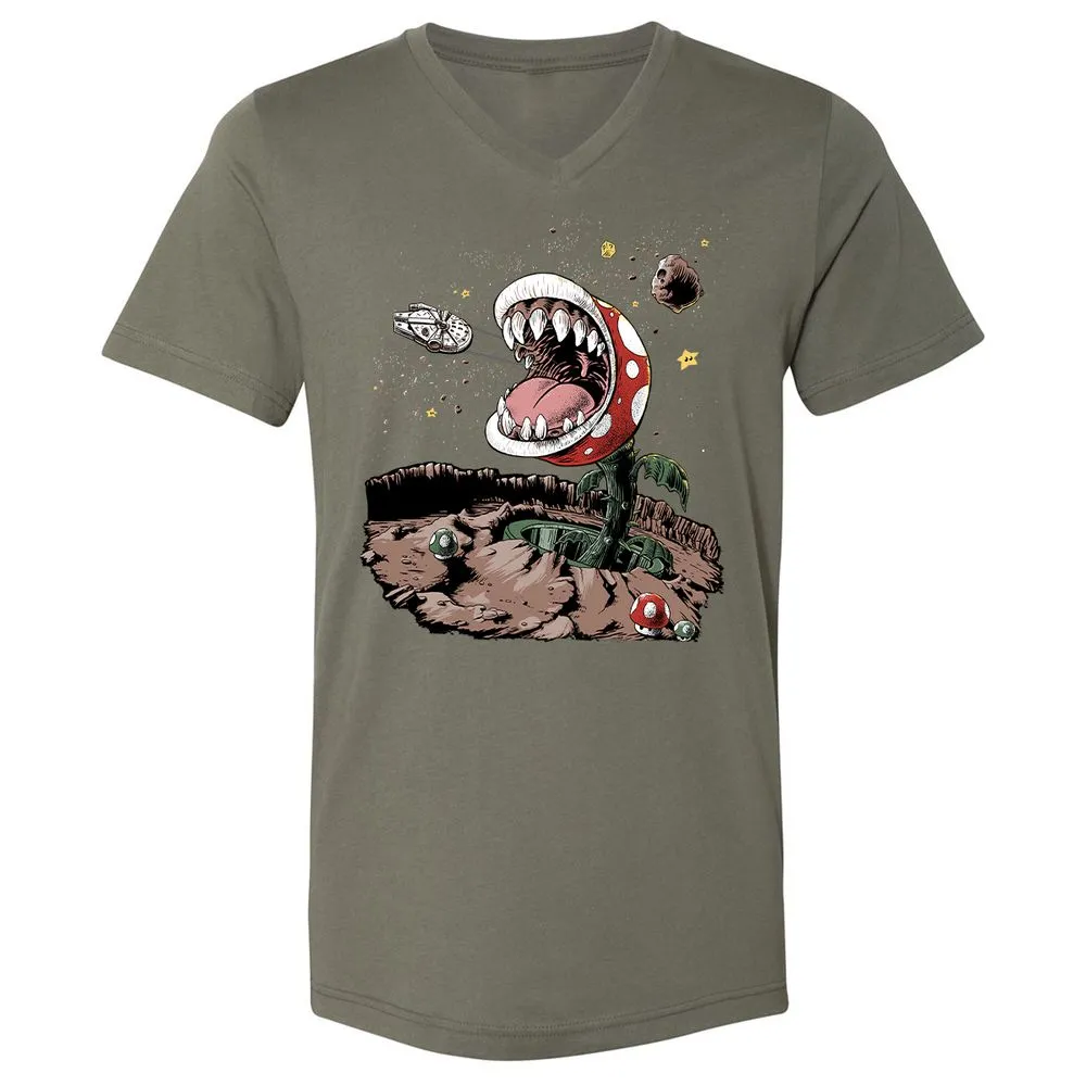 Unisex V-Neck T-Shirt - 5JBQEE7N - Military Green - 10