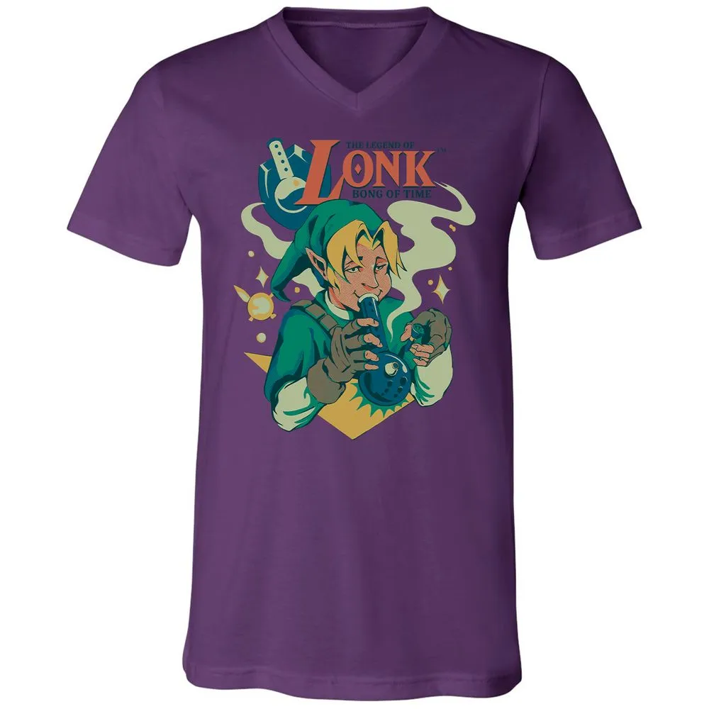 Unisex V-Neck T-Shirt - B98JACLR - Team Purple - 9