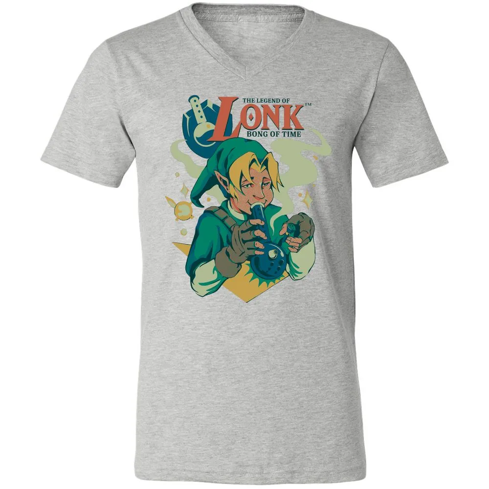 Unisex V-Neck T-Shirt - B98JACLR - Athletic Heather - 7