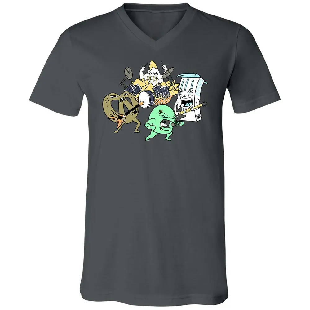Unisex V-Neck T-Shirt - HS1RV4C7 - Asphalt - 12