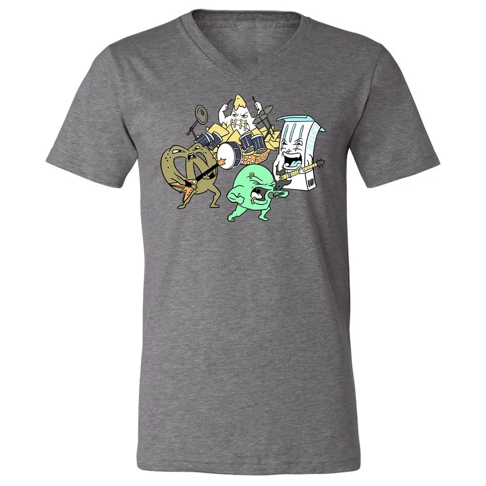 Unisex V-Neck T-Shirt - HS1RV4C7 - Deep Heather - 13