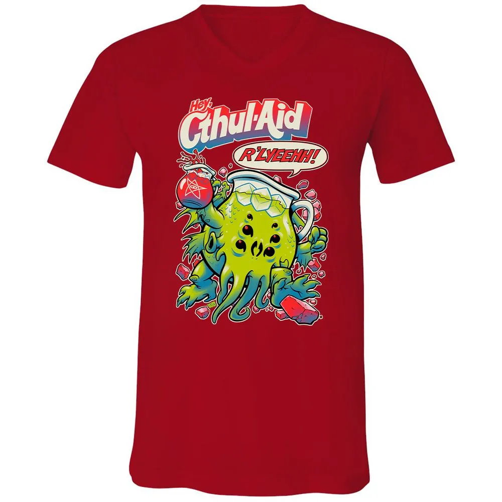 Unisex V-Neck T-Shirt - DKPARPGC - Red - 3