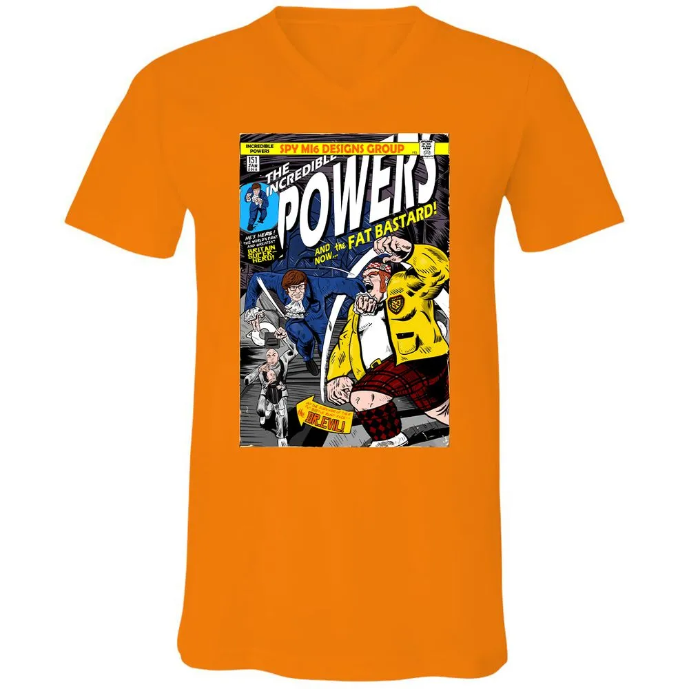 Unisex V-Neck T-Shirt - G4E3GB6M - Orange - 11