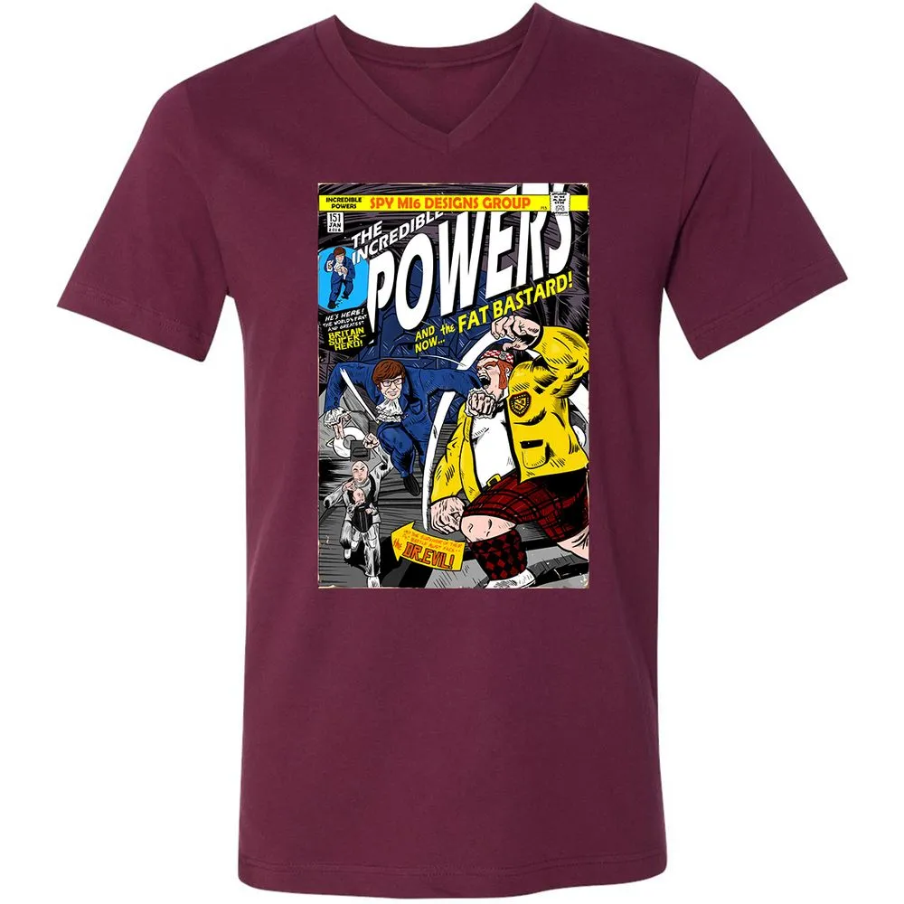 Unisex V-Neck T-Shirt - G4E3GB6M - Maroon - 6