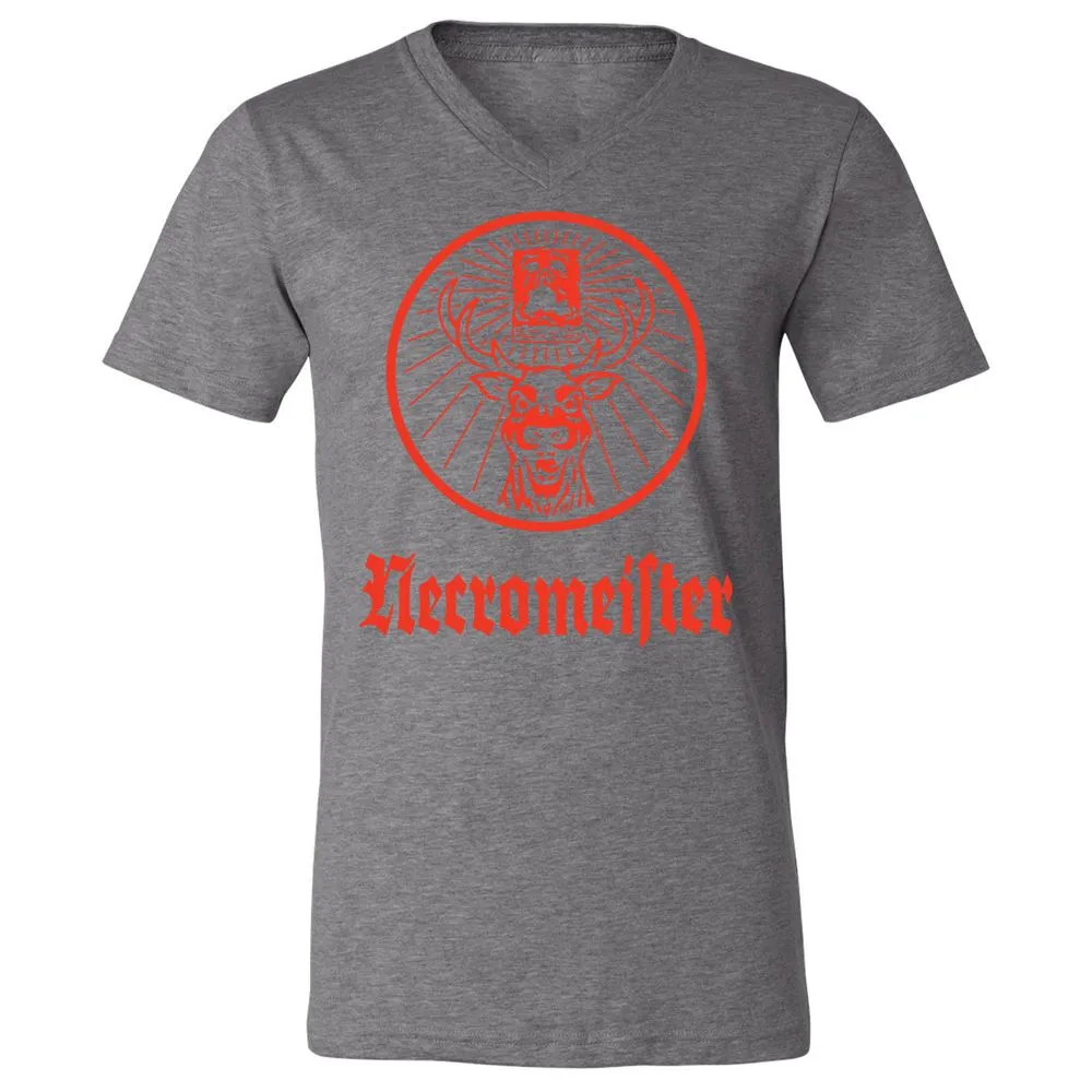 Unisex V-Neck T-Shirt - TVZFM4XH - Deep Heather - 13