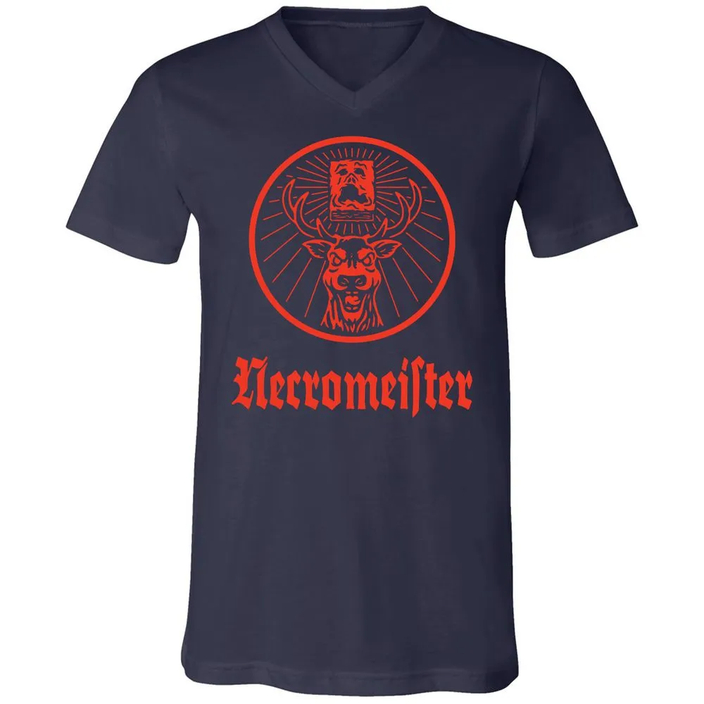 Unisex V-Neck T-Shirt - TVZFM4XH - Navy - 2