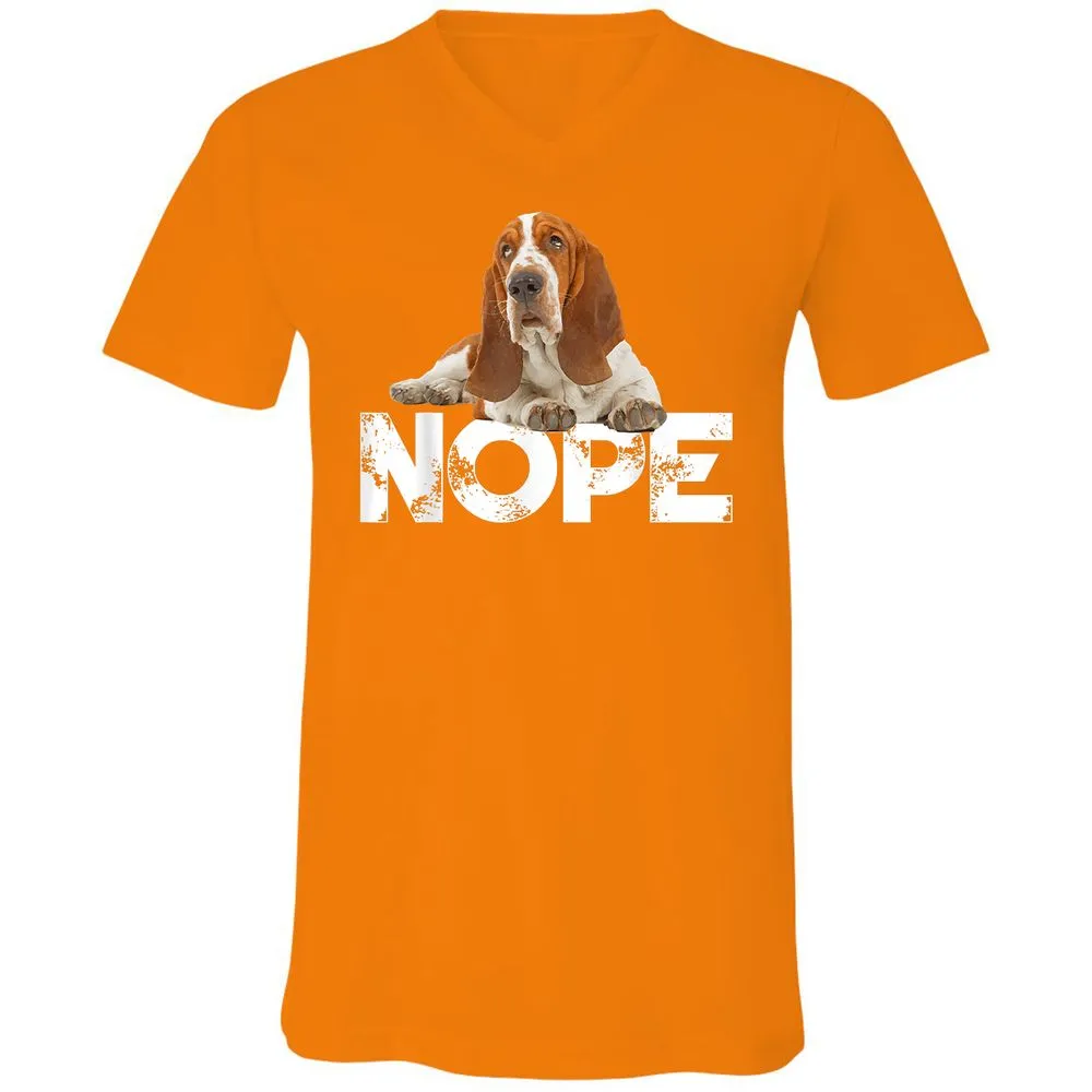 Unisex V-Neck T-Shirt - HERJXGF6 - Orange - 11