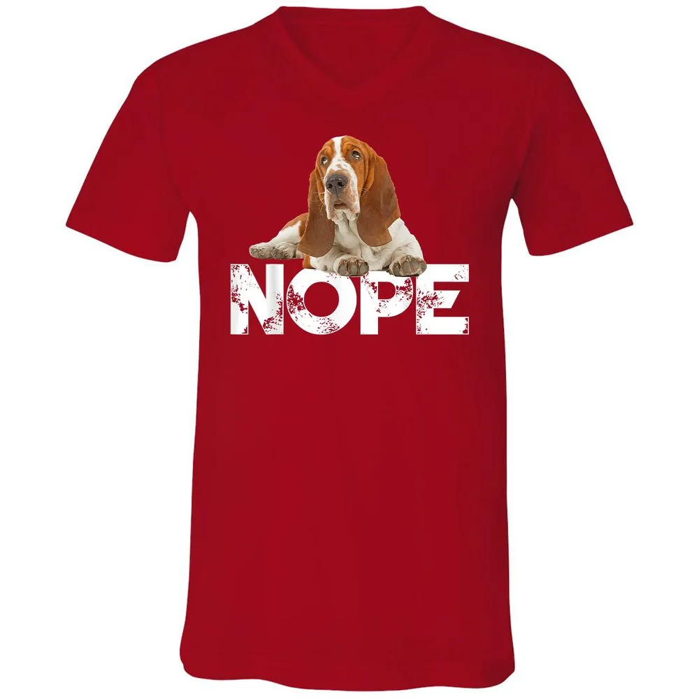 Unisex V-Neck T-Shirt - HERJXGF6 - Red - 3