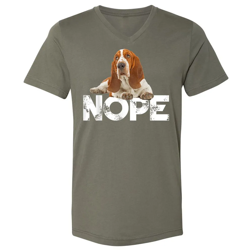 Unisex V-Neck T-Shirt - HERJXGF6 - Military Green - 10