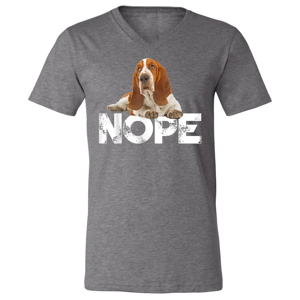 Unisex V-Neck T-Shirt - HERJXGF6 - Deep Heather - 13