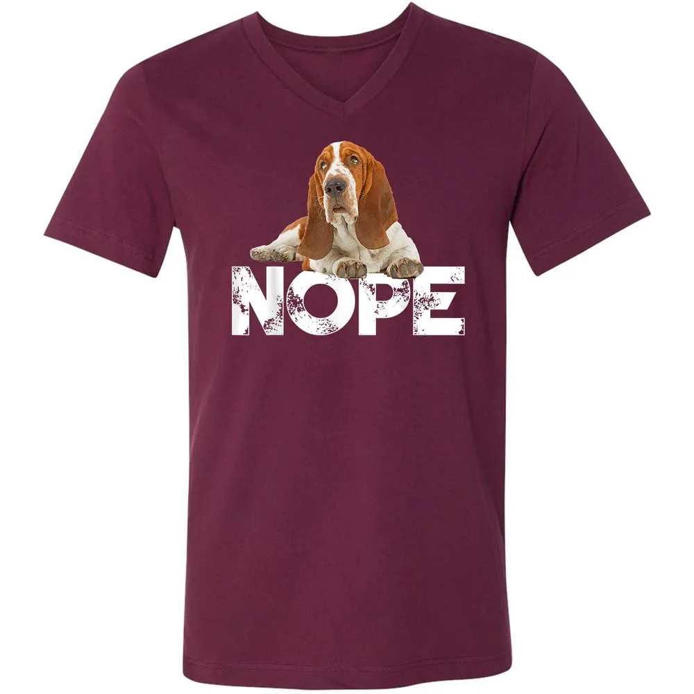 Unisex V-Neck T-Shirt - HERJXGF6 - Maroon - 6