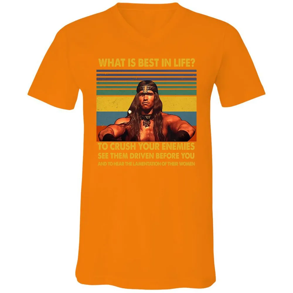 Unisex V-Neck T-Shirt - Y9H9SUUC - Orange - 11
