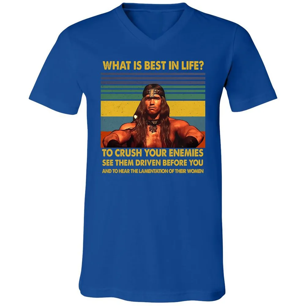 Unisex V-Neck T-Shirt - Y9H9SUUC - True Royal - 4