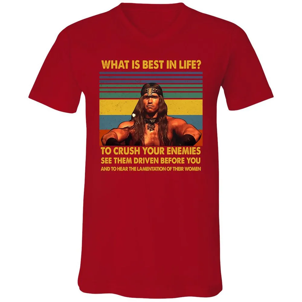 Unisex V-Neck T-Shirt - Y9H9SUUC - Red - 3