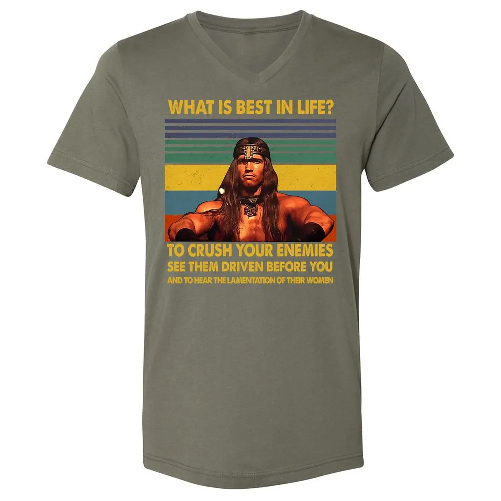 Unisex V-Neck T-Shirt - Y9H9SUUC - Military Green - 10