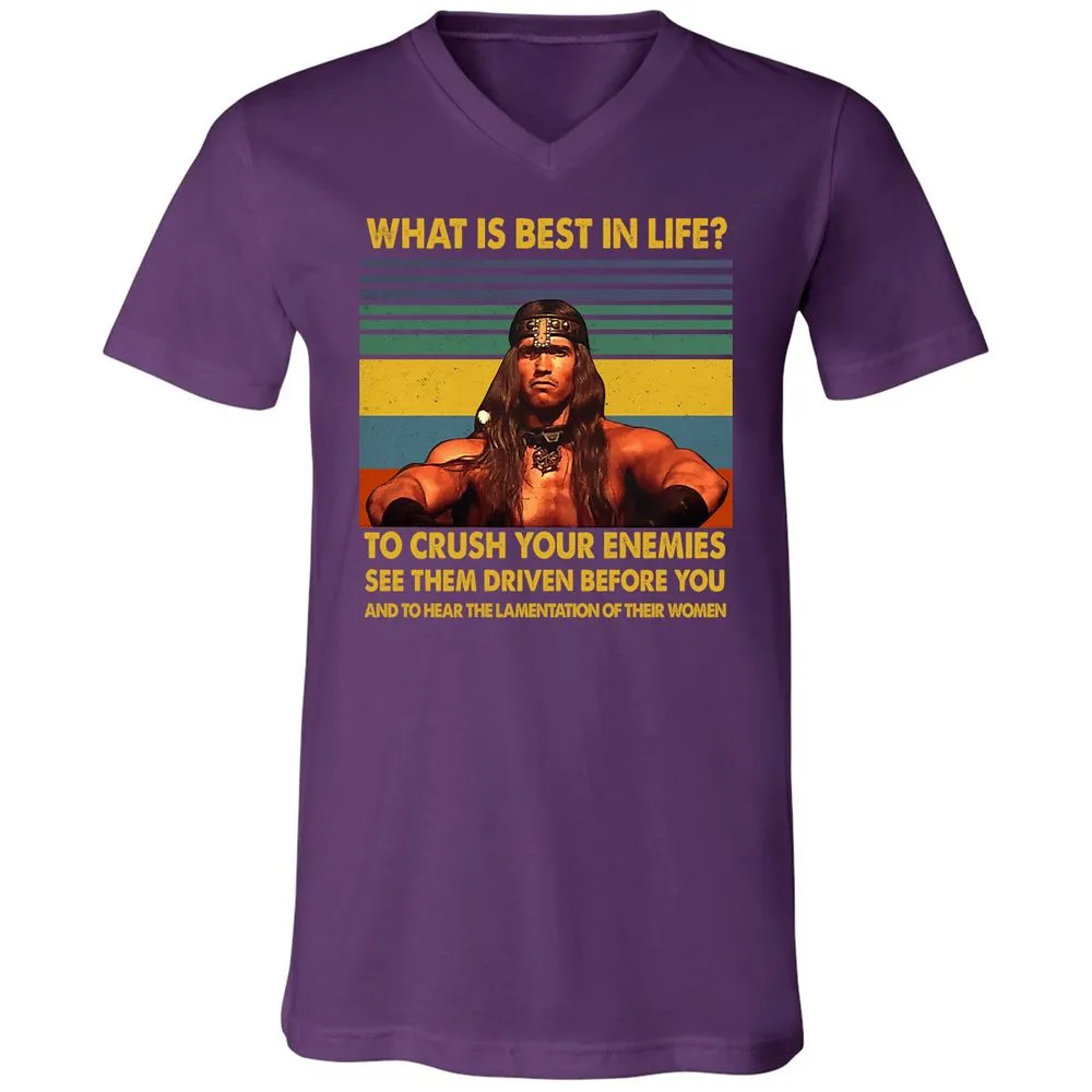 Unisex V-Neck T-Shirt - Y9H9SUUC - Team Purple - 9