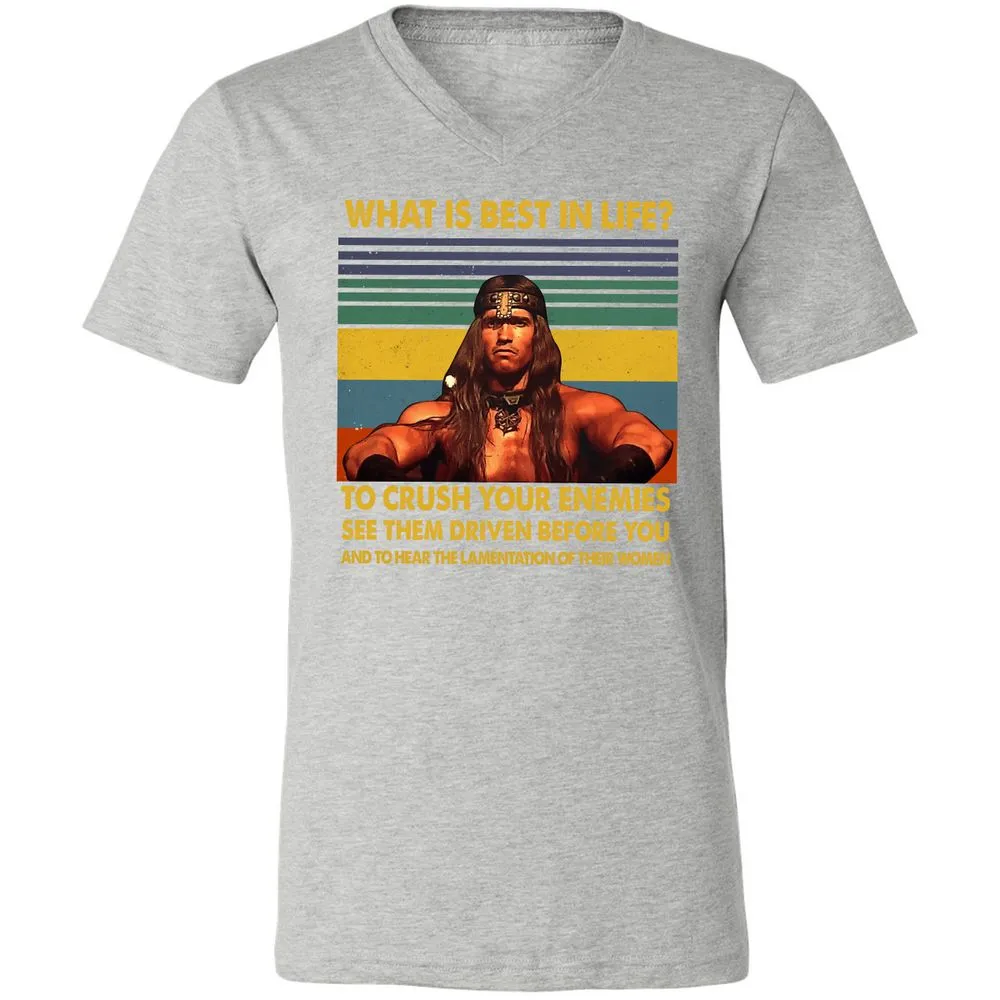 Unisex V-Neck T-Shirt - Y9H9SUUC - Athletic Heather - 7