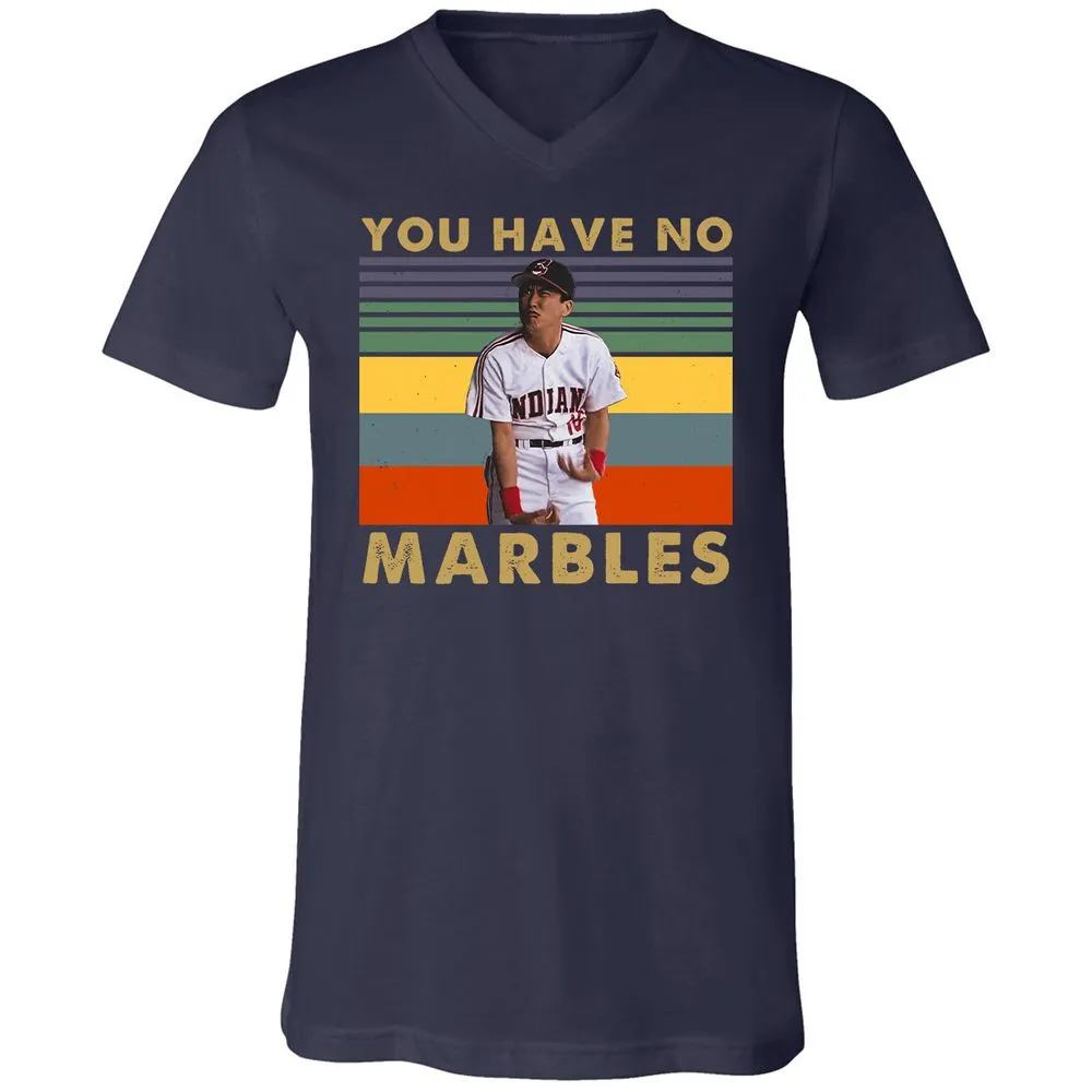 Unisex V-Neck T-Shirt - T4UJA8MQ - Navy - 2
