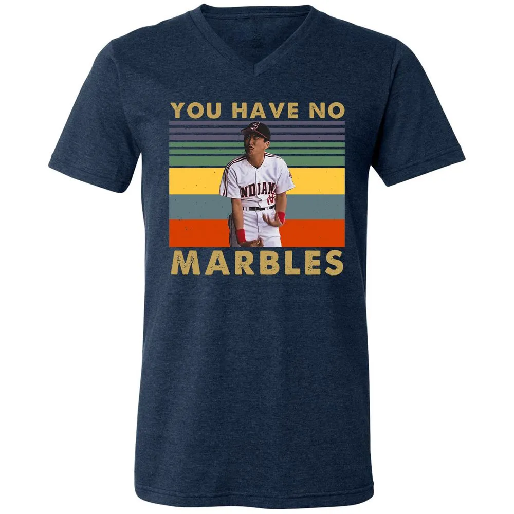 Unisex V-Neck T-Shirt - T4UJA8MQ - Heather Navy - 15