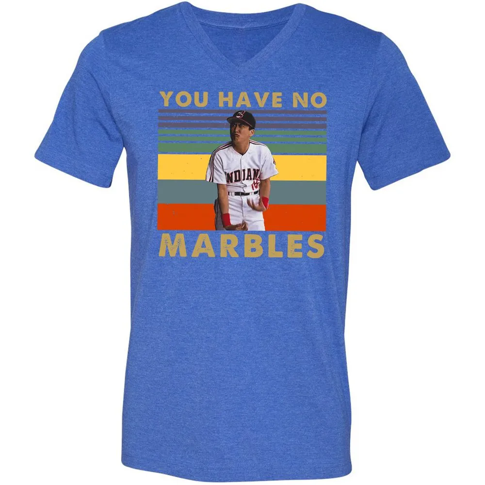 Unisex V-Neck T-Shirt - T4UJA8MQ - Heather True Royal - 14