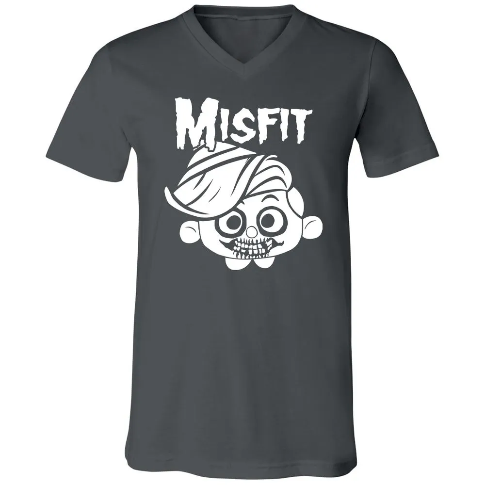 Unisex V-Neck T-Shirt - C7N4TVS4 - Asphalt - 12